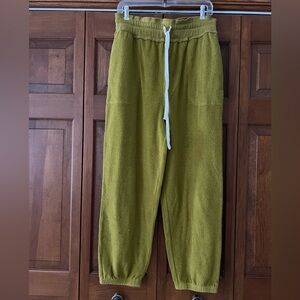 Free People Olive Green Joggers with Drawstring